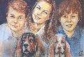 Family portrait comision, pasztel, 50x70 cm, 380 USD.