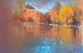 Mirroring river, pasztel, 21x30 cm, 100 USD.