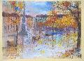 Autumn on Trinity square, soft pastel, 30x40 cm, 200 USD.