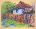 Transylvanian house, pastel, 30x40 cm, 120 USD