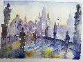 Praga view, watercolor, 30x40 cm/30000 Ft/180 USD